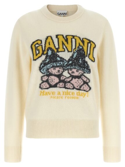 GANNI Sweater With Intarsia