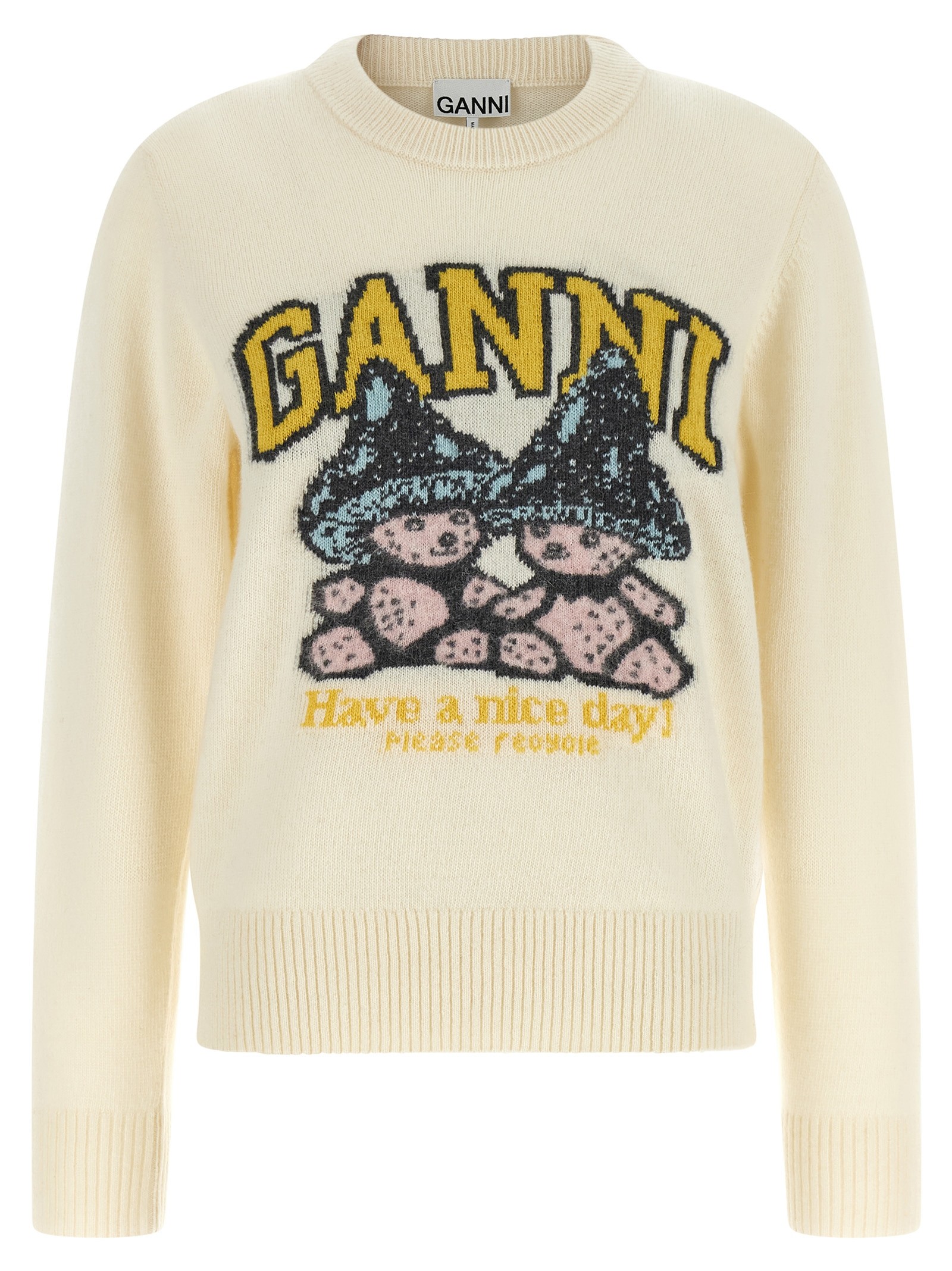GANNI Sweater With Intarsia