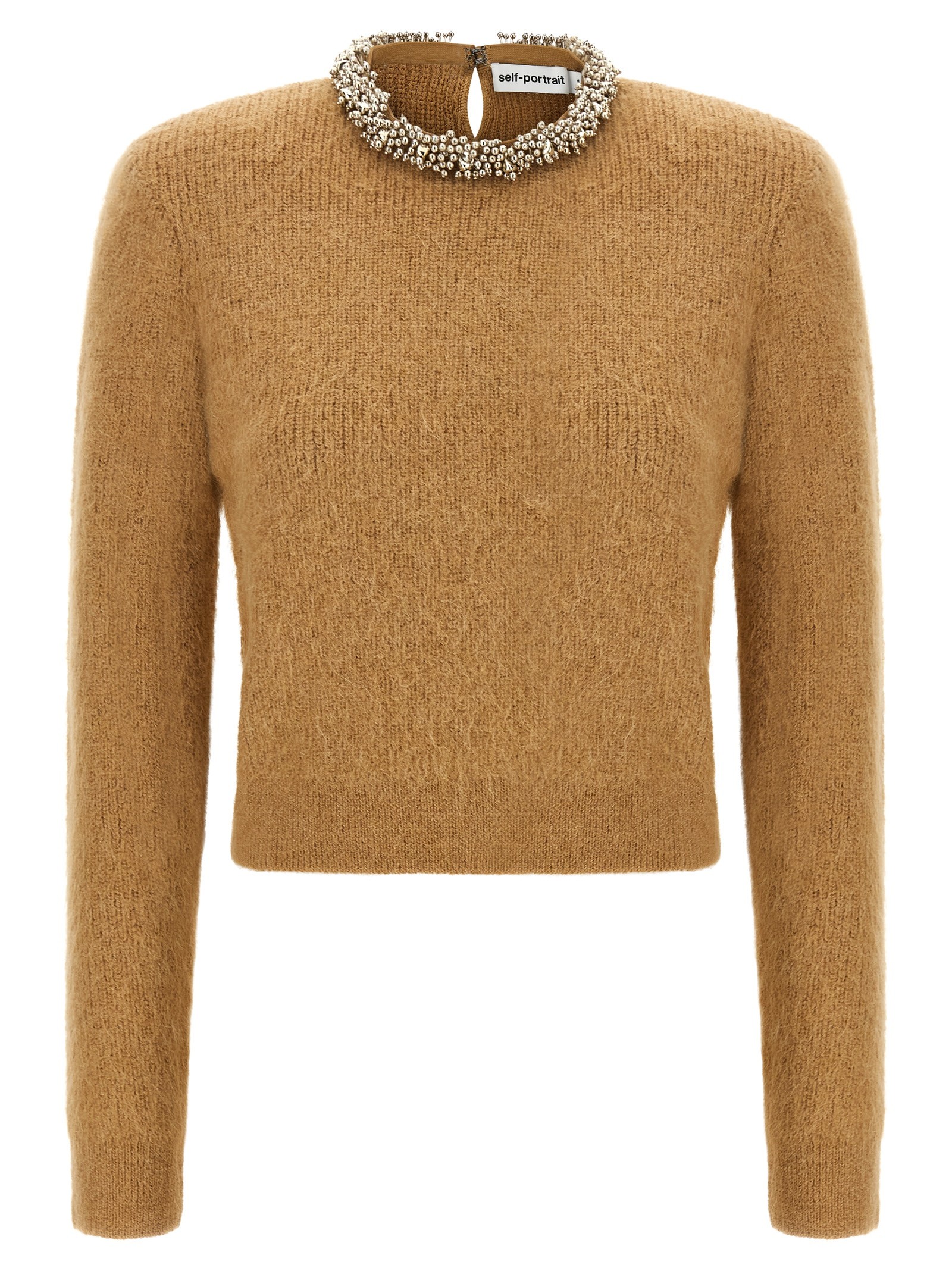 SELF PORTRAIT Sweater With Jewel Embroidery