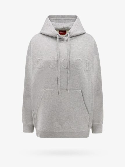 Sweatshirt With Embossed Gucci Logo