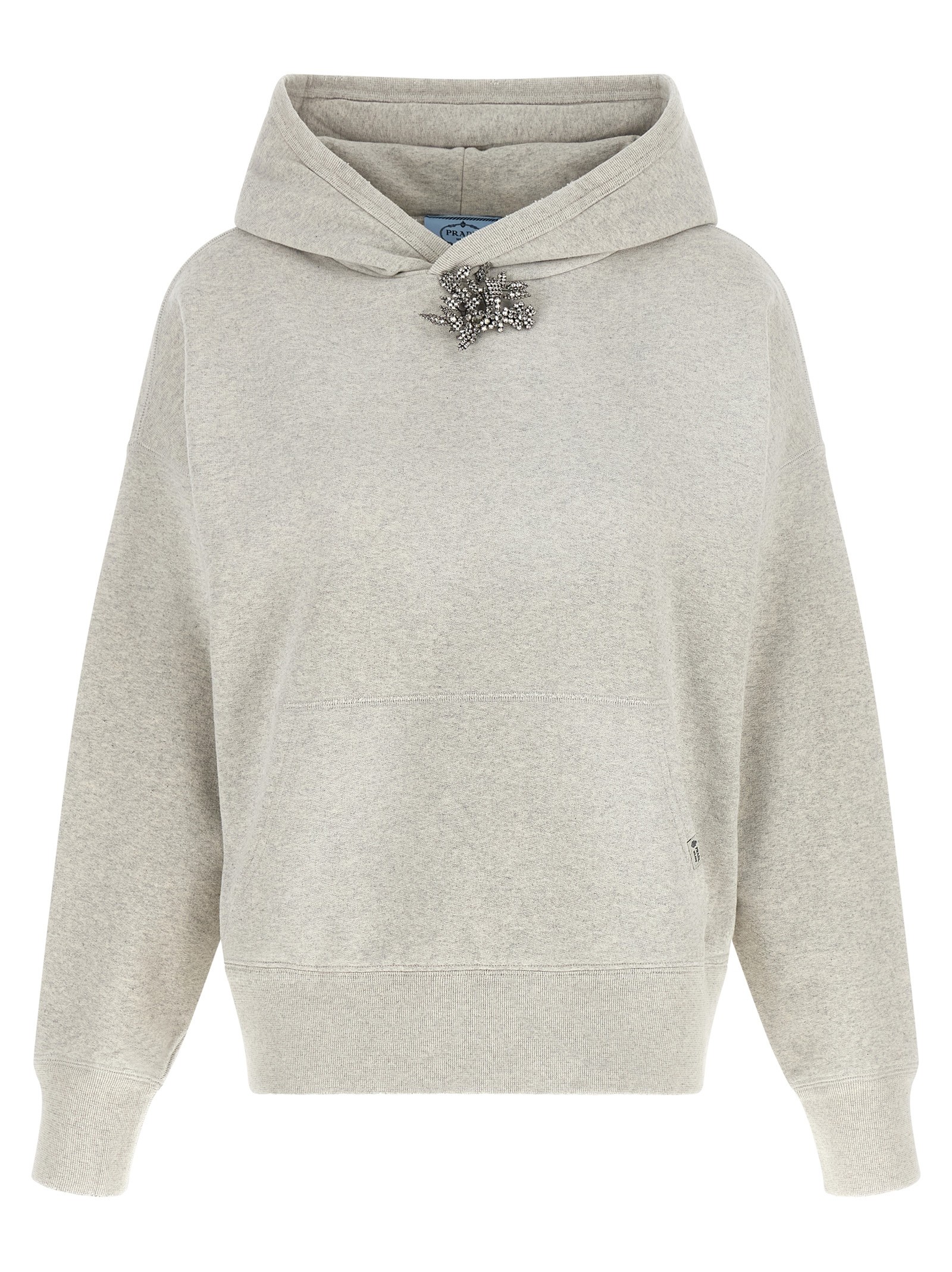 PRADA Sweatshirt With Jewel Pin