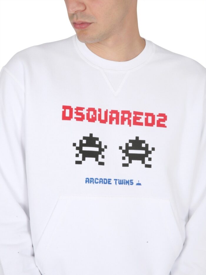 DSquared2 SWEATSHIRT WITH LOGO PRINT