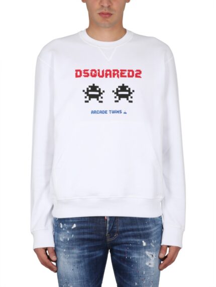 DSquared2 SWEATSHIRT WITH LOGO PRINT