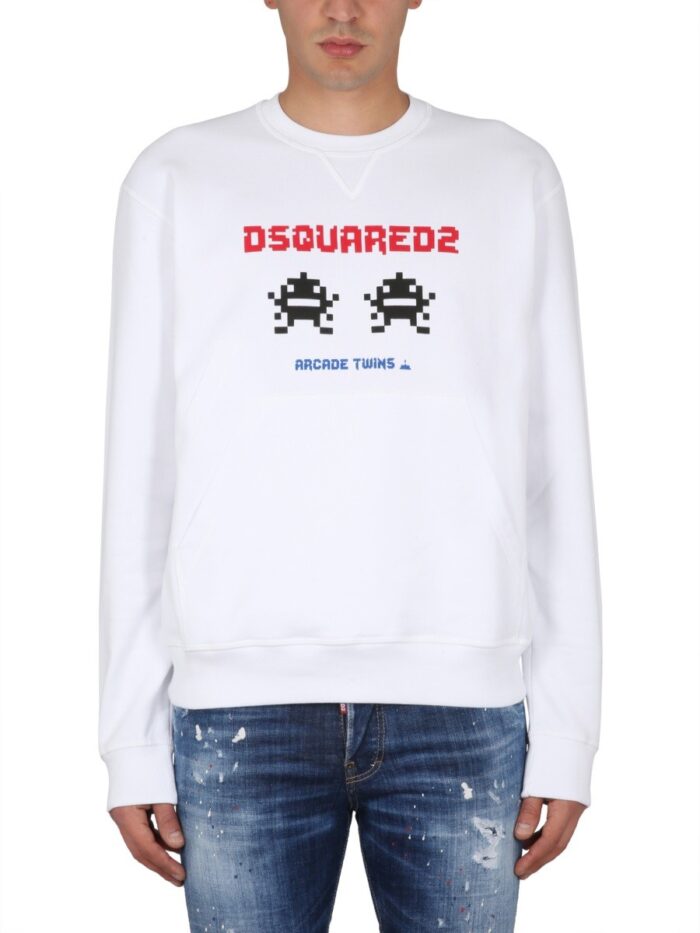 DSquared2 SWEATSHIRT WITH LOGO PRINT