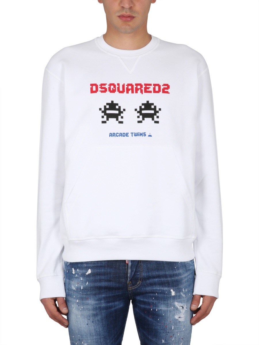 DSquared2 SWEATSHIRT WITH LOGO PRINT