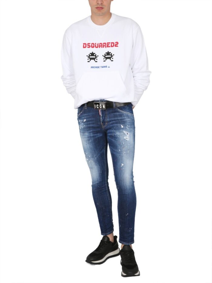 DSquared2 SWEATSHIRT WITH LOGO PRINT
