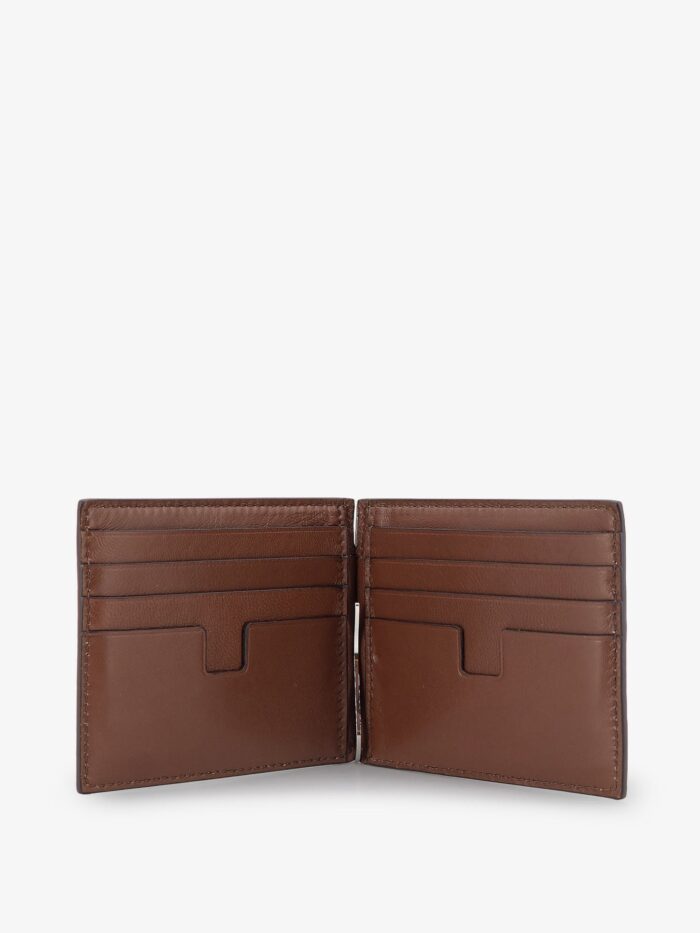 TOM FORD T-Line Money Clip Leather Wallet