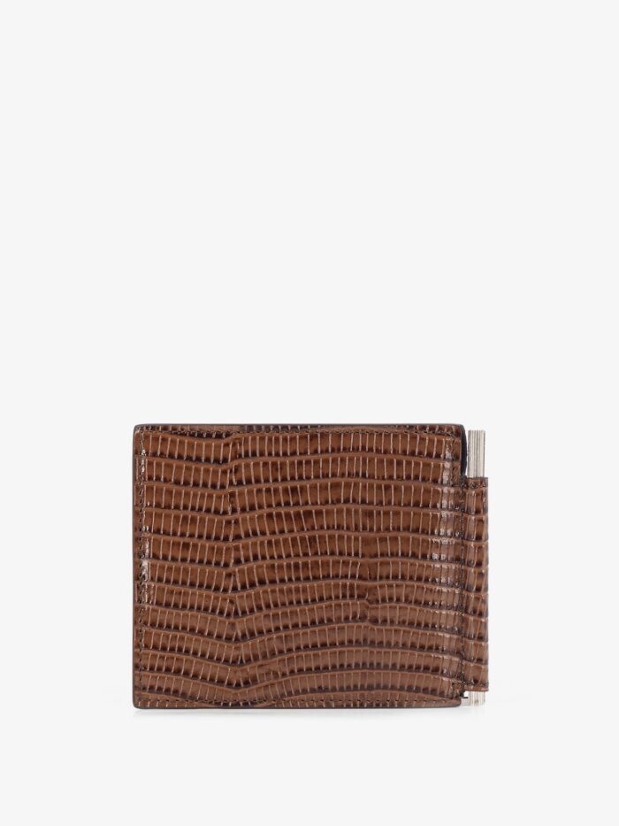 TOM FORD T-Line Money Clip Leather Wallet