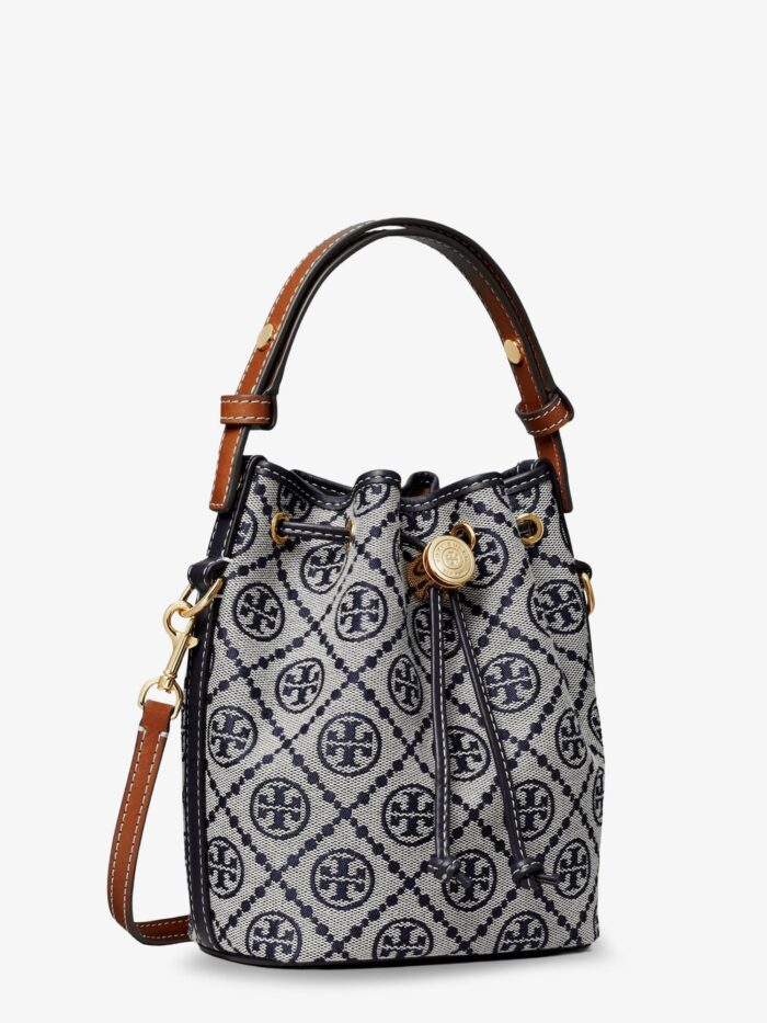 Tory Burch T Monogram Cotton-blend Bucket Bag