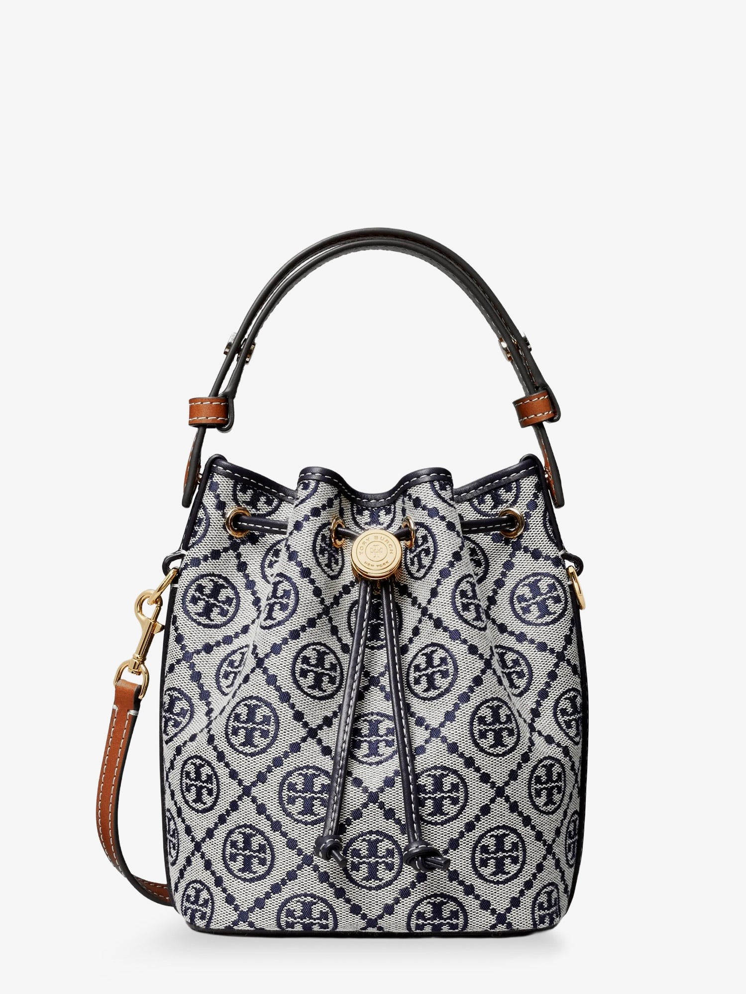 Tory Burch T Monogram Cotton-blend Bucket Bag