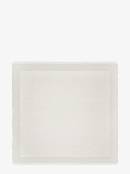 Tory Burch T Monogram Jacquard Traveler Scarf In A Silk And Wool Blend