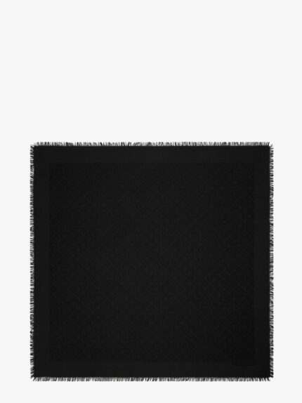 Tory Burch T Monogram Jacquard Traveler Silk And Wool Blend Scarf