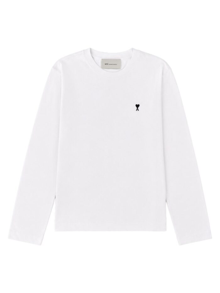 ami paris t shirt a manica lunga con logo AMI PARIS T-SHIRT A MANICA LUNGA CON LOGO