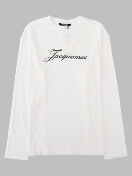 JACQUEMUS T-shirt A Maniche Lunghe Con Logo Stampato