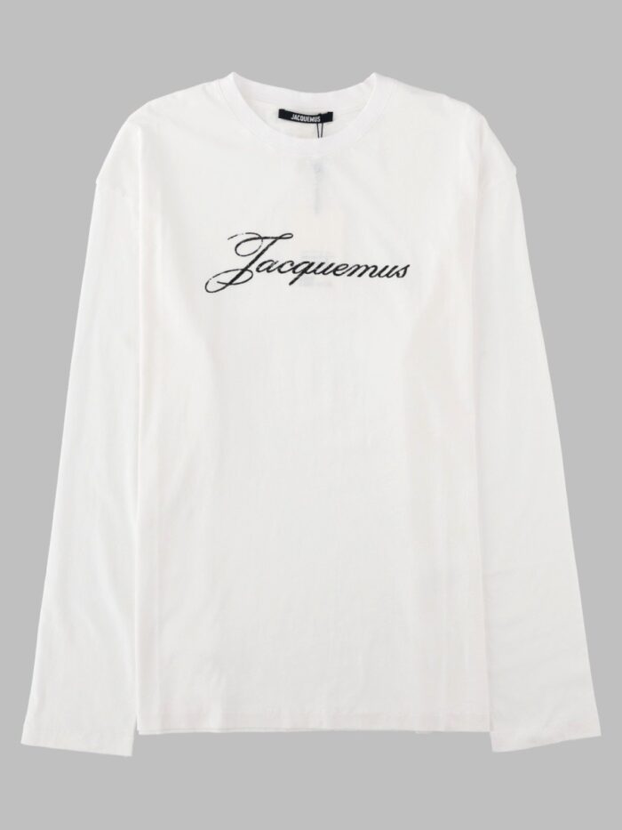 JACQUEMUS T-shirt A Maniche Lunghe Con Logo Stampato