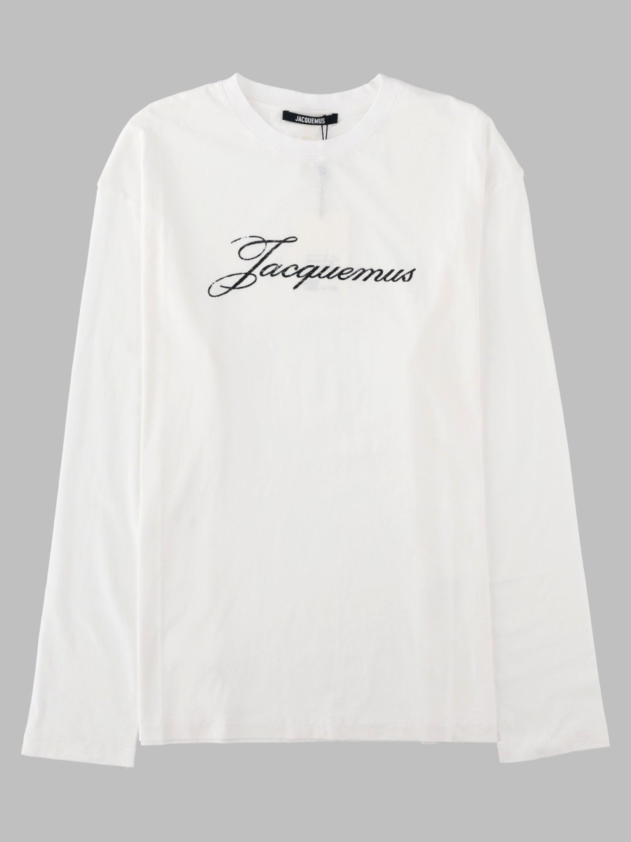 JACQUEMUS T-shirt A Maniche Lunghe Con Logo Stampato