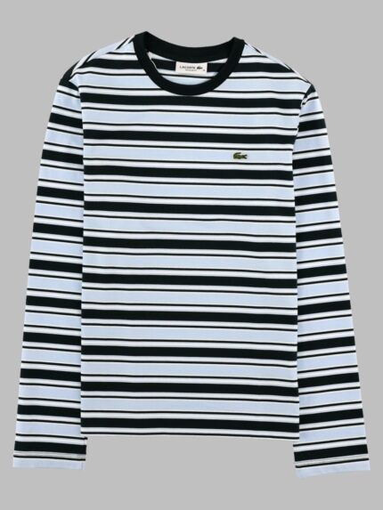 Lacoste T-Shirt A Righe Con Logo