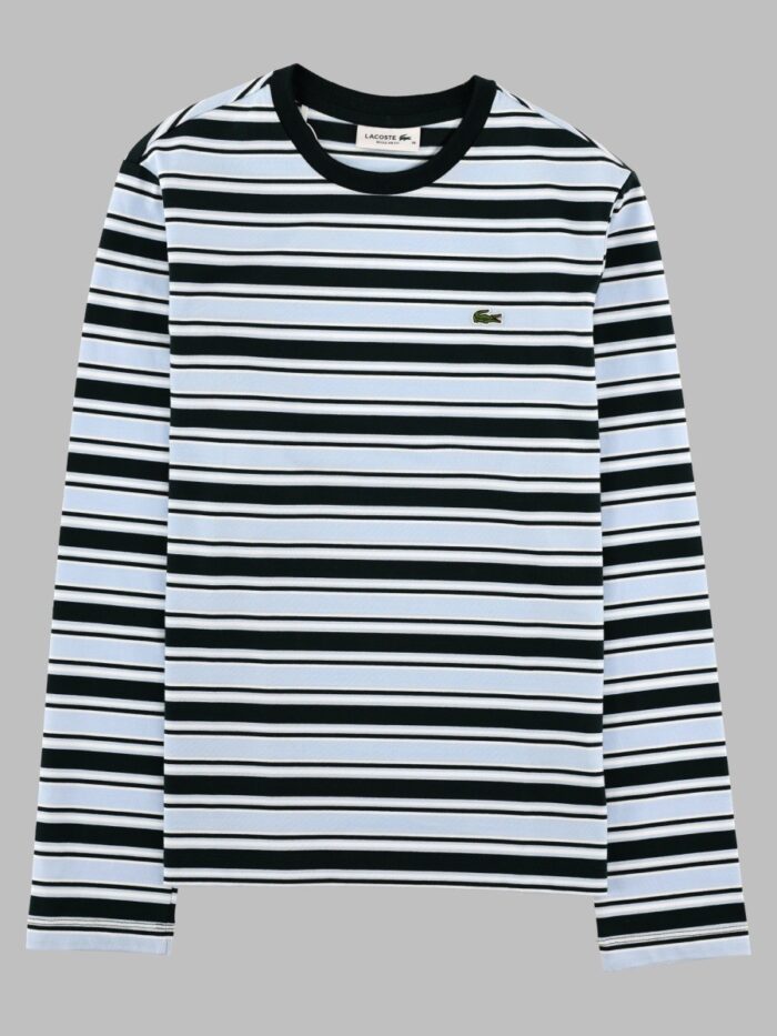 lacoste t shirt a righe con logo Lacoste T-Shirt A Righe Con Logo