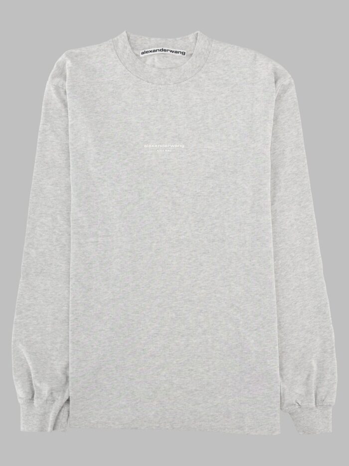 alexander wang t shirt con logo a maniche lunghe Alexander Wang T-Shirt Con Logo A Maniche Lunghe