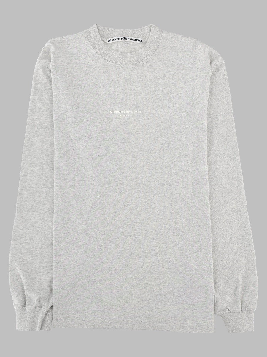 Alexander Wang T-Shirt Con Logo A Maniche Lunghe