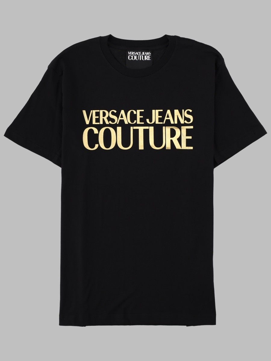 Versace Jeans Couture T-SHIRT CON LOGO METALLIZZATO