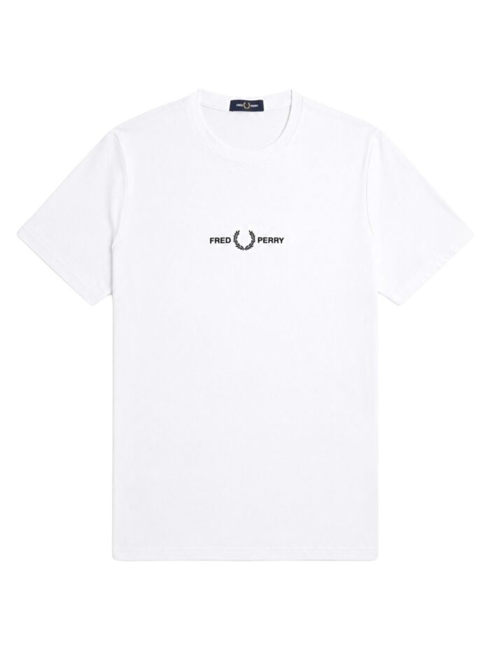 fred perry t shirt con logo ricamato FRED PERRY T-shirt Con Logo Ricamato