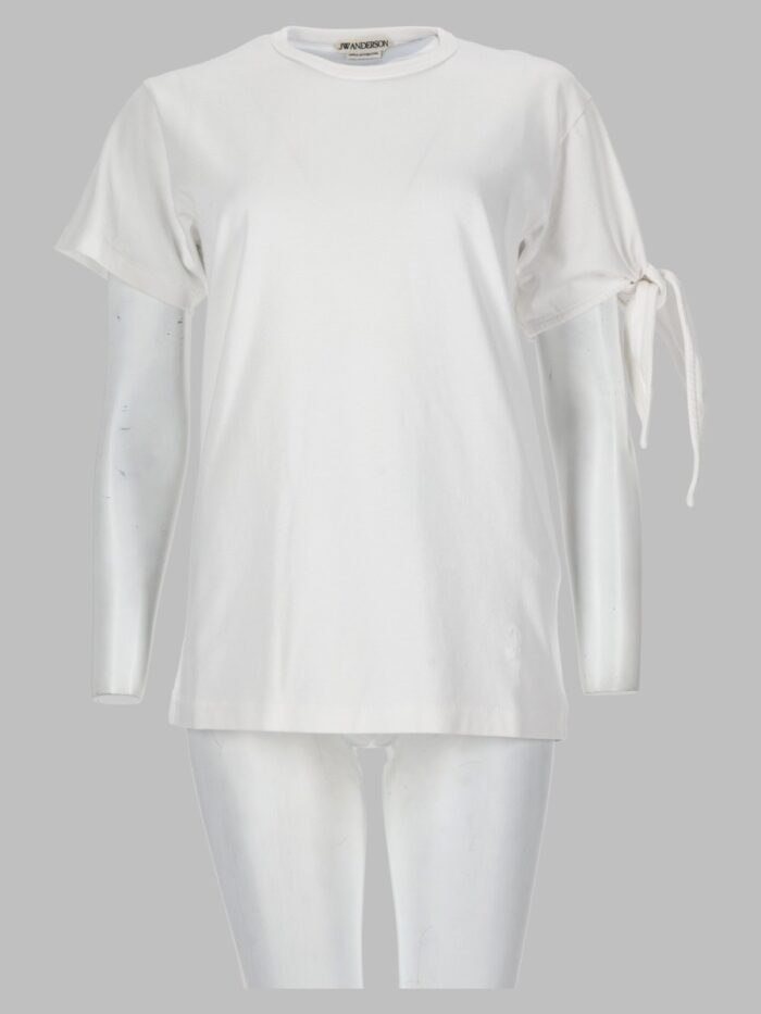 Jw Anderson T-shirt Con Manica Annodata