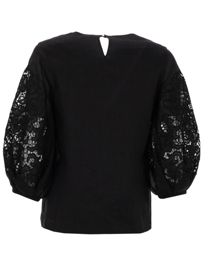 Max Mara T-SHIRT CON MANICHE IN PIZZO