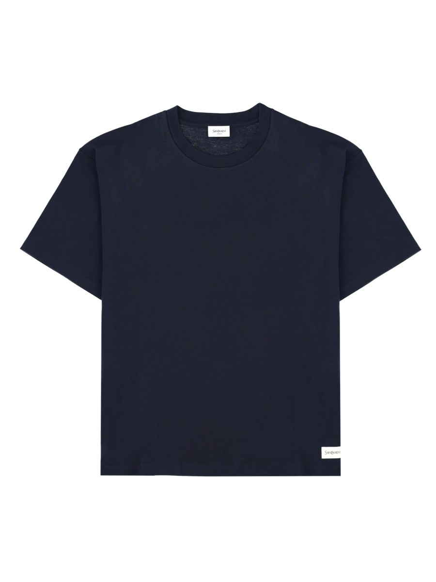 Saint Laurent T-Shirt Con Patch Logo