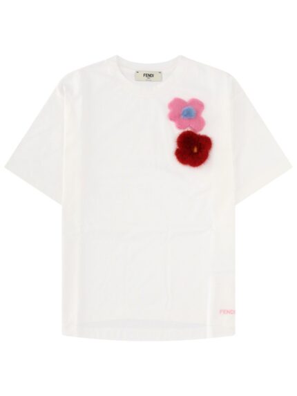 Fendi T-SHIRT CON SPILLE "SUNNY SIDE FLOWERS"