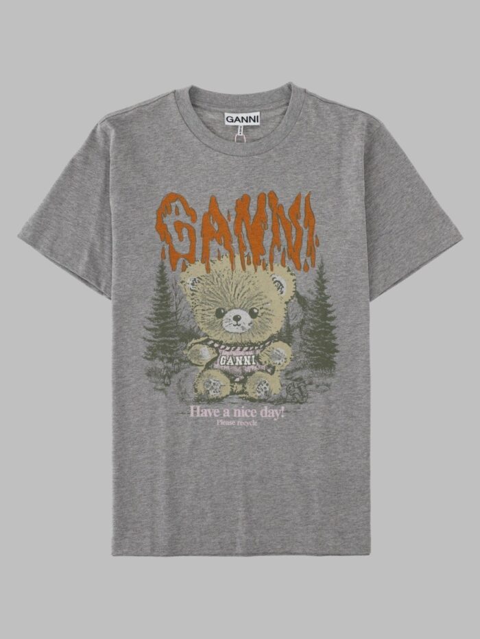 ganni t shirt con stampa GANNI T-Shirt Con Stampa