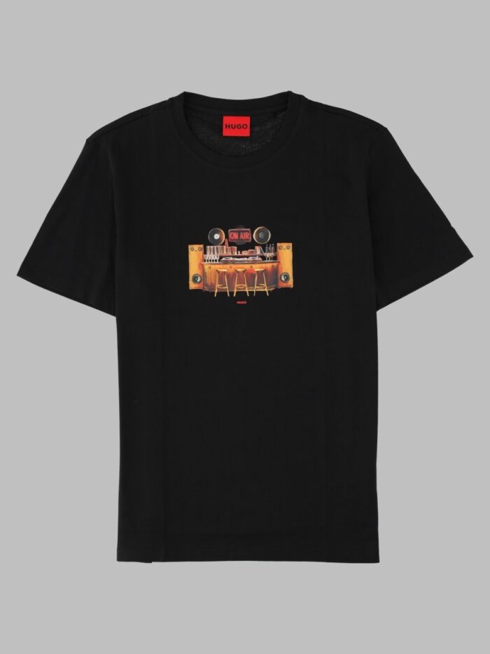 hugo t shirt con stampa Hugo T-Shirt Con Stampa