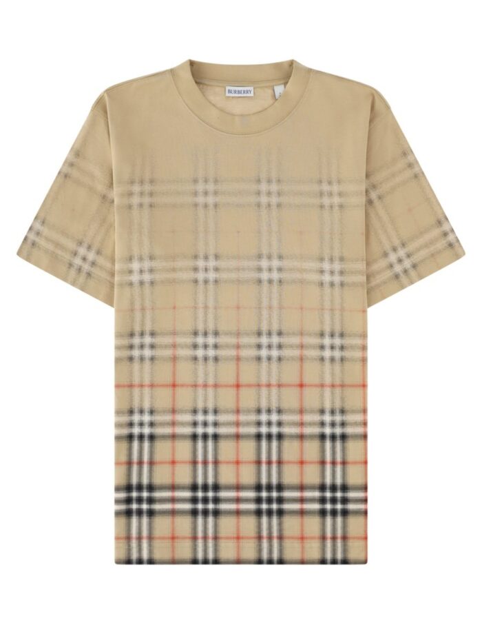 Burberry T-shirt Con Stampa Check