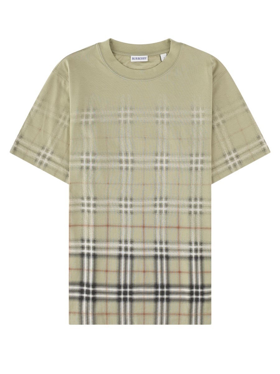 Burberry T-shirt Con Stampa Check