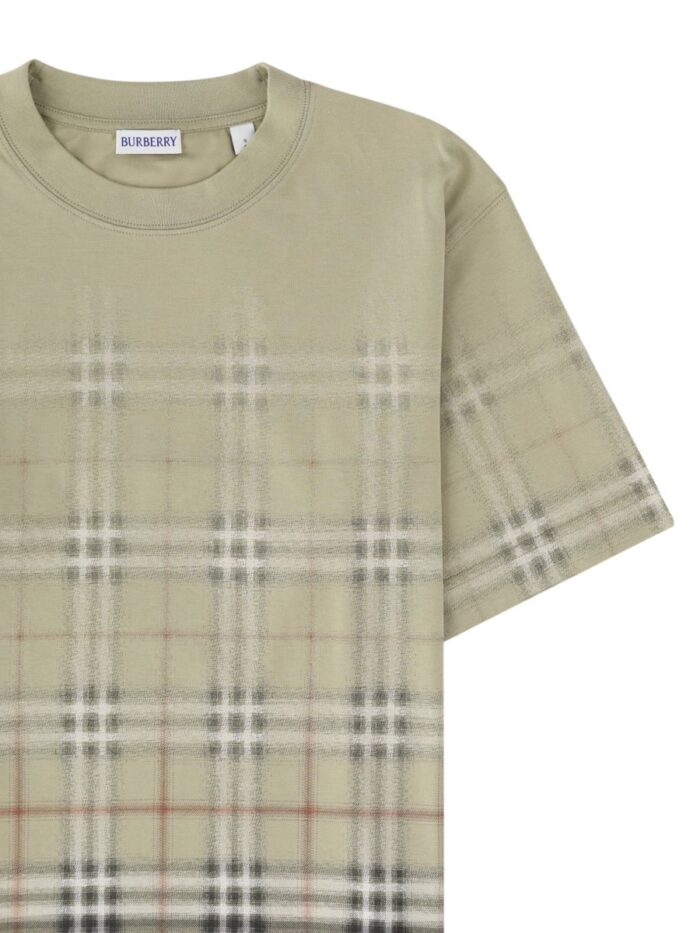 Burberry T-shirt Con Stampa Check