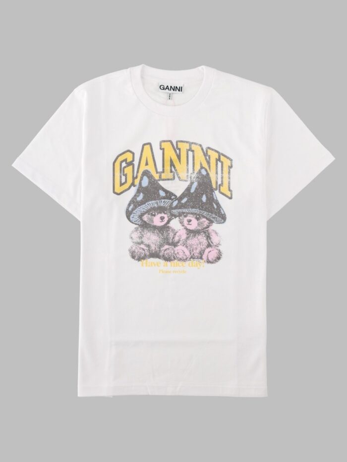 ganni t shirt con stampa GANNI T-Shirt Con Stampa