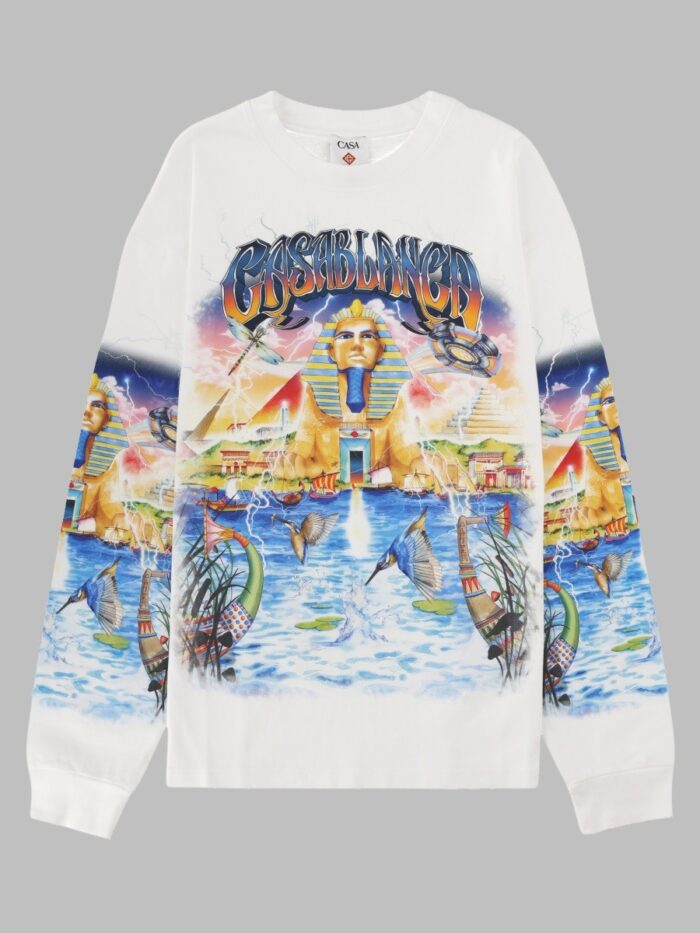 casablanca t shirt con stampa "egypt" CASABLANCA T-SHIRT CON STAMPA "EGYPT"