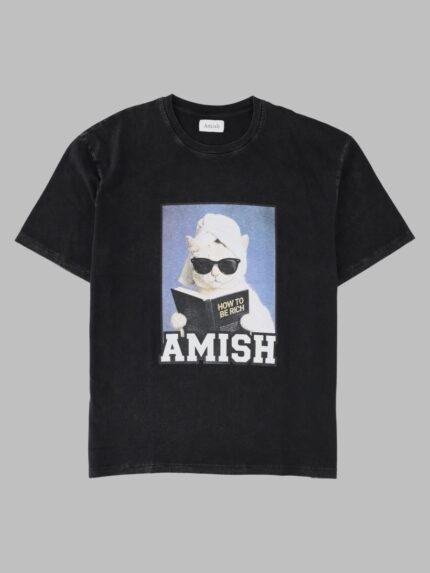 AMISH T-Shirt Con Stampa "Rich Cat"
