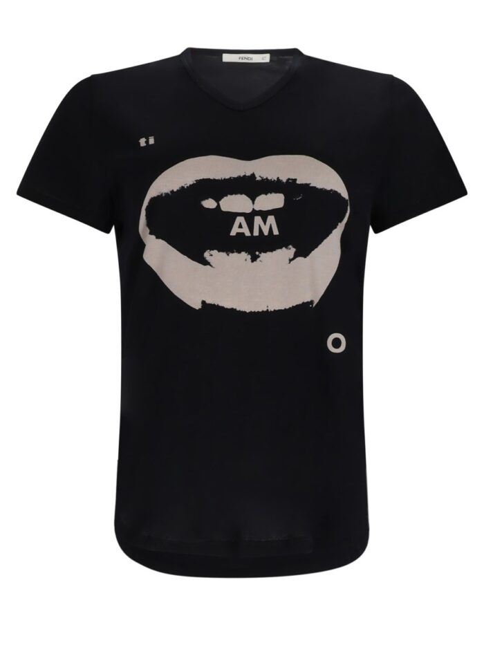 fendi t shirt con stampa "ti amo" Fendi T-Shirt Con Stampa "Ti Amo"