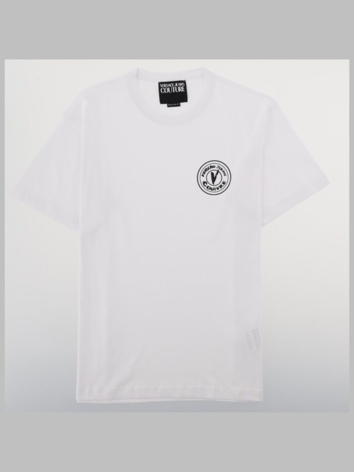 versace jeans couture t shirt con "v emblem" ricamato Versace Jeans Couture T-SHIRT CON "V EMBLEM" RICAMATO