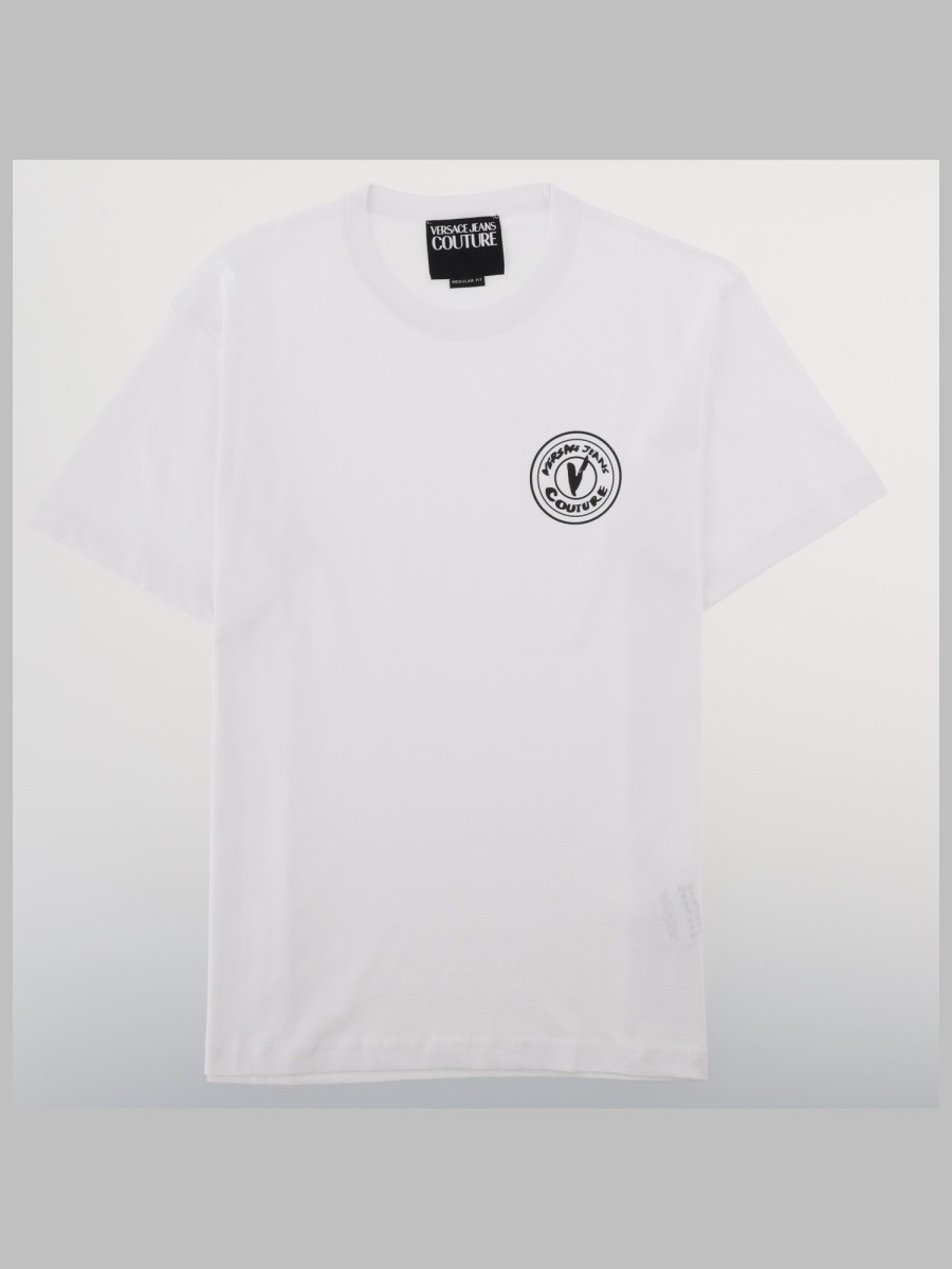Versace Jeans Couture T-SHIRT CON "V EMBLEM" RICAMATO