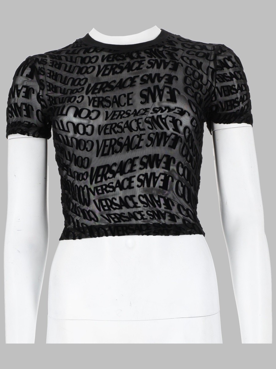 Versace Jeans Couture T-SHIRT CROPPED CON STAMPA LOGO