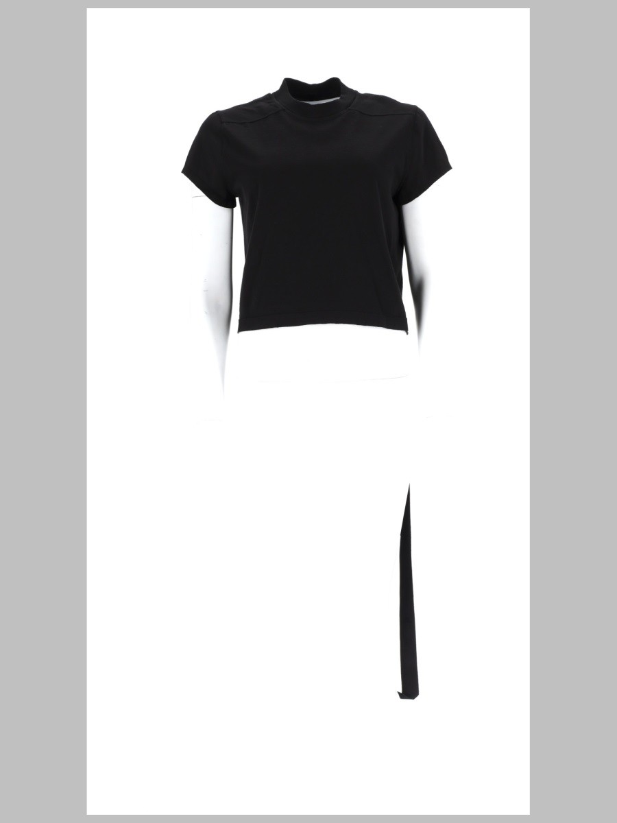 RICK OWENS DRKSHDW T-SHIRT CROPPED IN COTONE