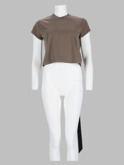 RICK OWENS DRKSHDW T-Shirt Cropped In Cotone