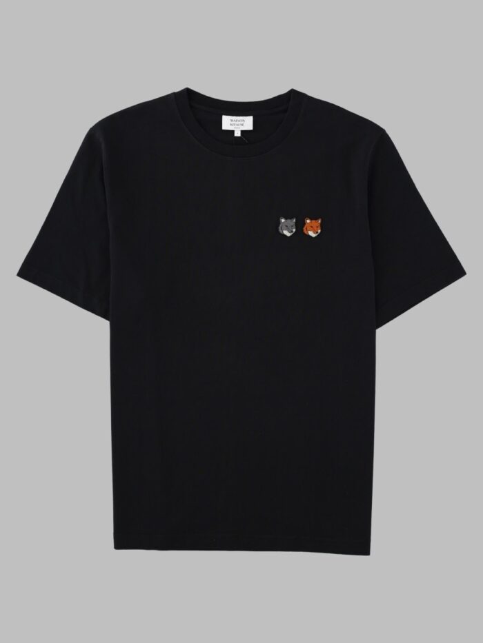maison kitsune t shirt "double fox head" Maison Kitsune T-Shirt "Double Fox Head"