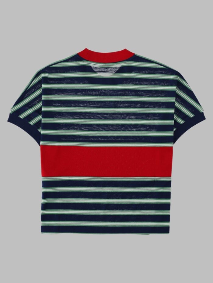 Versace T-Shirt In Cotone A Righe Con Logo