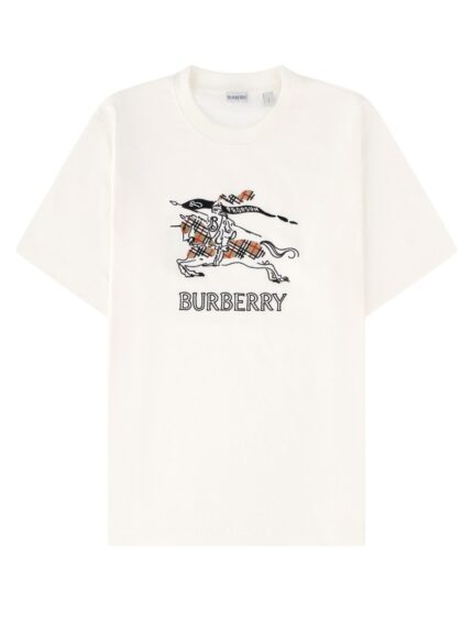 Burberry T-shirt In Cotone Con Knight Check