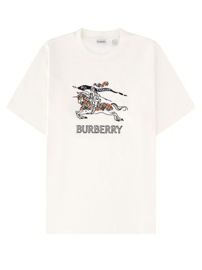 Burberry T-shirt In Cotone Con Knight Check
