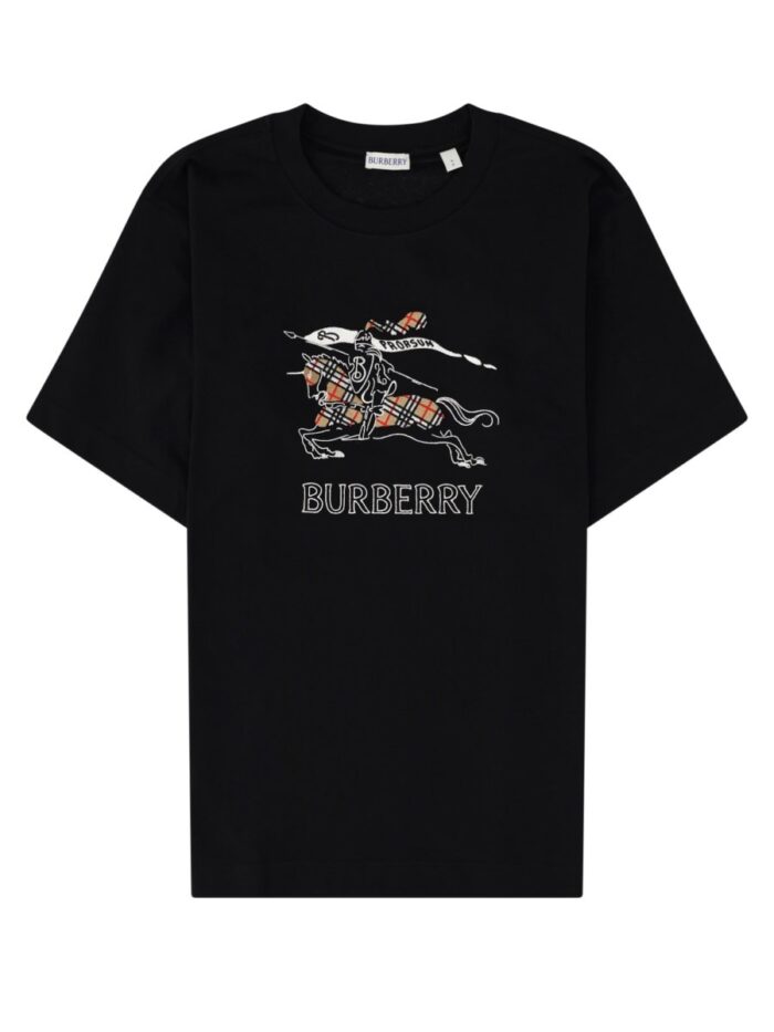 burberry t shirt in cotone con knight check Burberry T-shirt In Cotone Con Knight Check