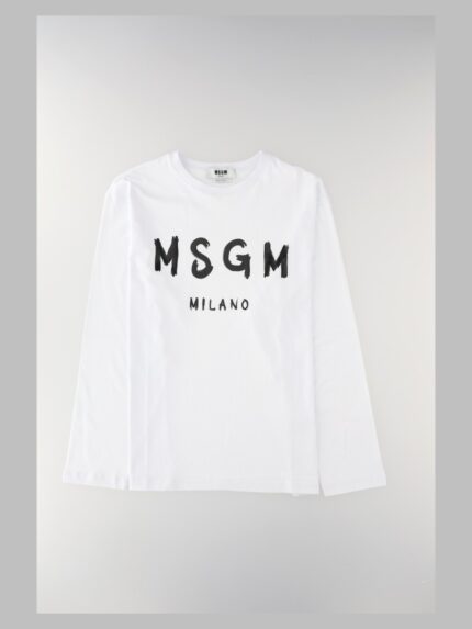 Msgm T-Shirt In Cotone Con Logo